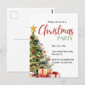 Uitnodiging voor kerstfeestdagen (Voorkant / Achterkant)