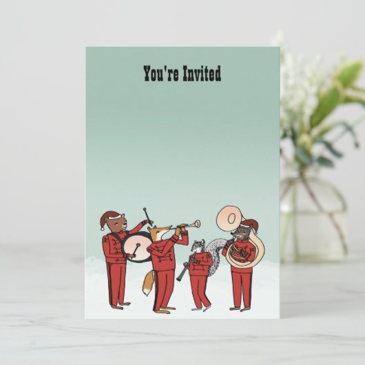 Uitnodiging voor kerstfeestdagen (Staand voorkant)