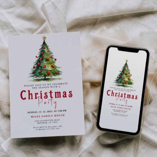 Uitnodiging voor kerstfeestdagen