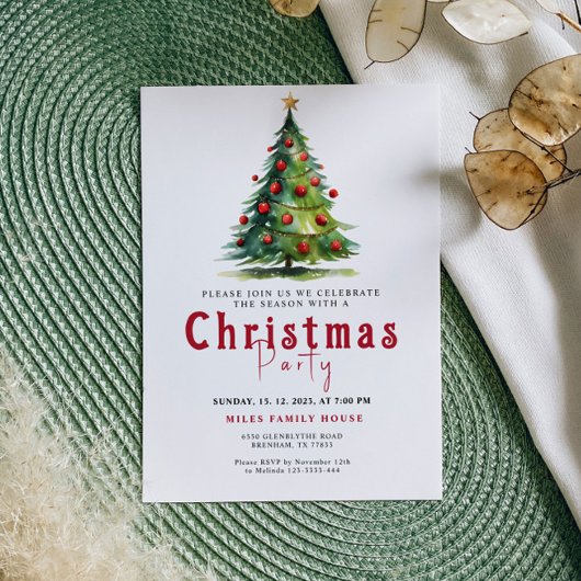 Uitnodiging voor kerstfeestdagen