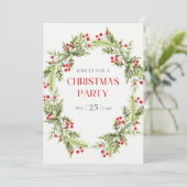 Uitnodiging voor kerstfeestdagen (Staand voorkant)