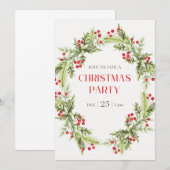 Uitnodiging voor kerstfeestdagen (Voorkant / Achterkant)