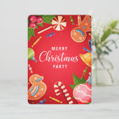 Uitnodiging voor kerstfeestdagen (Staand voorkant)