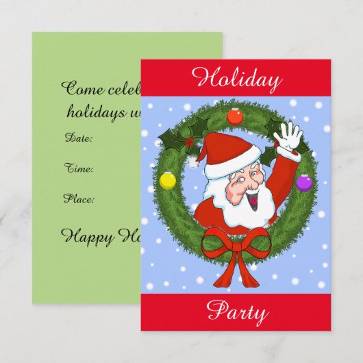 Uitnodiging voor kerstfeestdagen () (Voorkant / Achterkant)