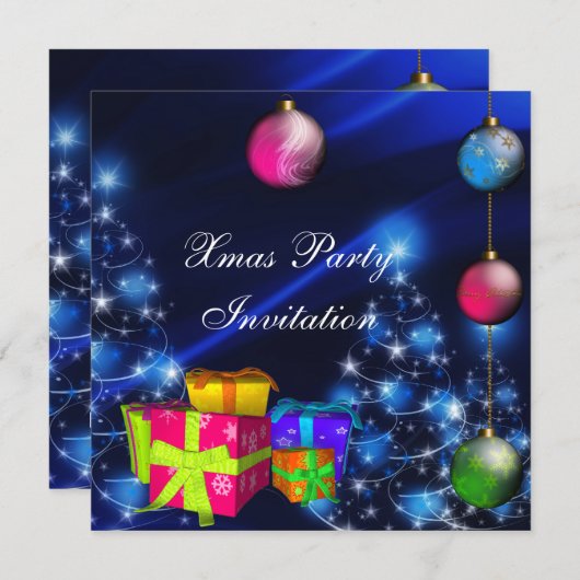 Uitnodiging voor kerstfeestdagen (Voorkant / Achterkant)