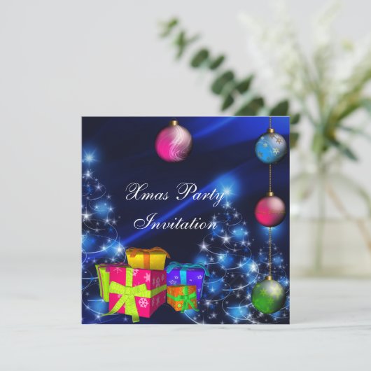 Uitnodiging voor kerstfeestdagen (Staand voorkant)