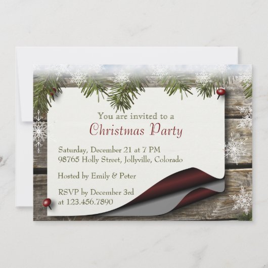 Uitnodiging voor kerstfeestdagen (Voorkant)