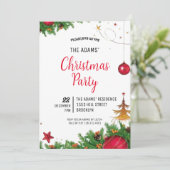 Uitnodiging voor kerstfeestdagen (Staand voorkant)