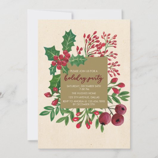 Uitnodiging voor kerstfeestdagen (Voorkant)