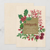 Uitnodiging voor kerstfeestdagen (Voorkant / Achterkant)
