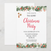 Uitnodiging voor kerstfeestdagen (Voorkant / Achterkant)