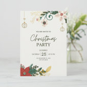 Uitnodiging voor kerstfeestdagen (Staand voorkant)