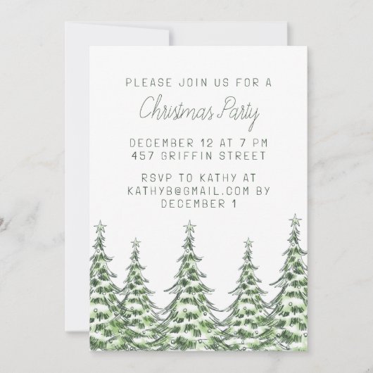 Uitnodiging voor kerstfeestdagen (Voorkant)