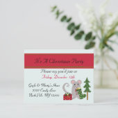 Uitnodiging voor kerstfeestdagen (Staand voorkant)