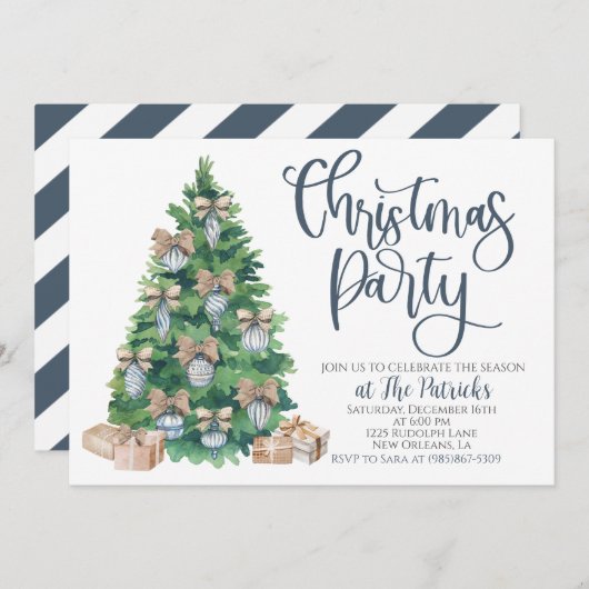 Uitnodiging voor kerstfeestdagen (Voorkant / Achterkant)