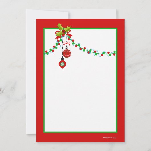 Uitnodiging voor kerstfeestdagen (Achterkant)