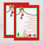 Uitnodiging voor kerstfeestdagen (Voorkant / Achterkant)