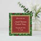 Uitnodiging voor kerstfeestdagen (Staand voorkant)