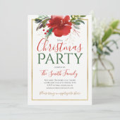 Uitnodiging voor kerstfeestdagen (Staand voorkant)