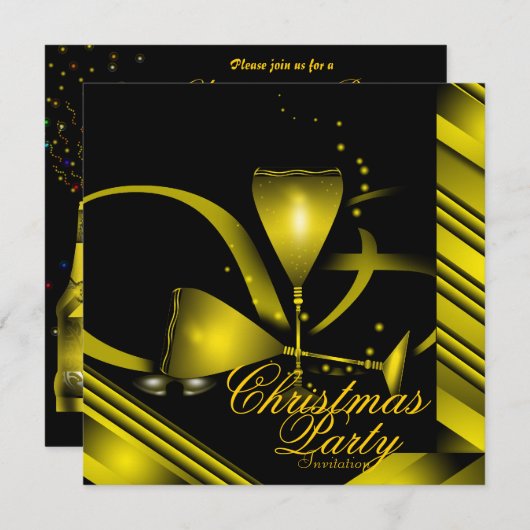 Uitnodiging voor kerstfeestdagen (Voorkant / Achterkant)