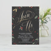 Uitnodiging voor kerstfeestdagen (Staand voorkant)