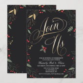 Uitnodiging voor kerstfeestdagen (Voorkant / Achterkant)