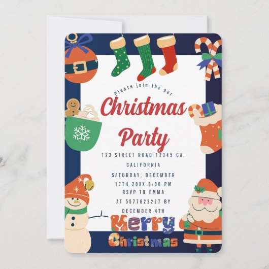 Uitnodiging voor kerstfeestdagen (Voorkant)