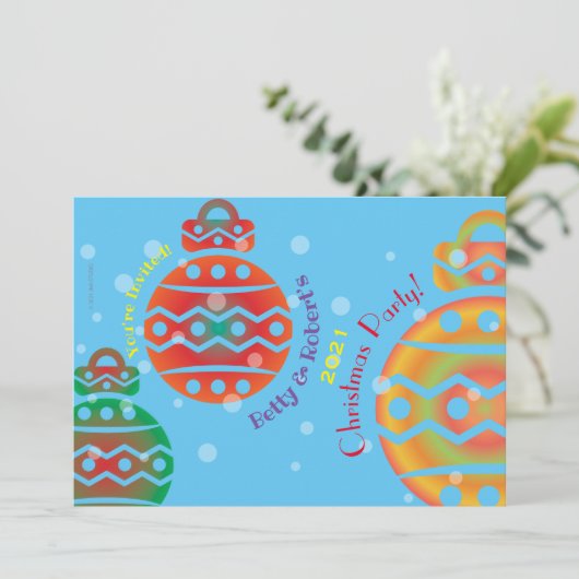 Uitnodiging voor kerstfeestdagen (Staand voorkant)