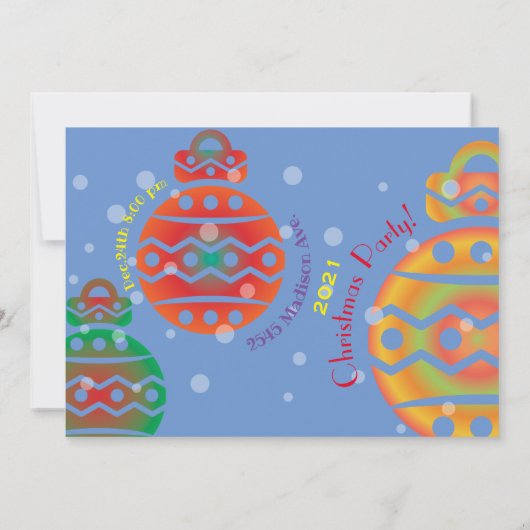 Uitnodiging voor kerstfeestdagen (Achterkant)