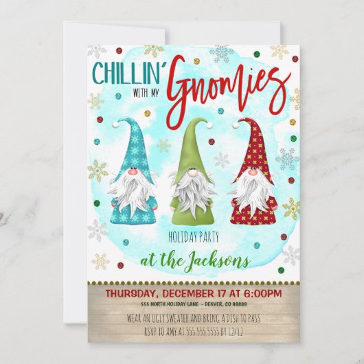 Uitnodiging voor kerstfeestdagen (Voorkant)