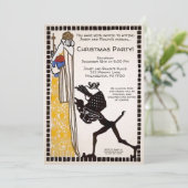  uitnodiging voor  kerstfeestdagen (Staand voorkant)