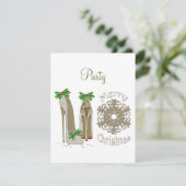 Uitnodiging voor kerstfeestdagen (Staand voorkant)