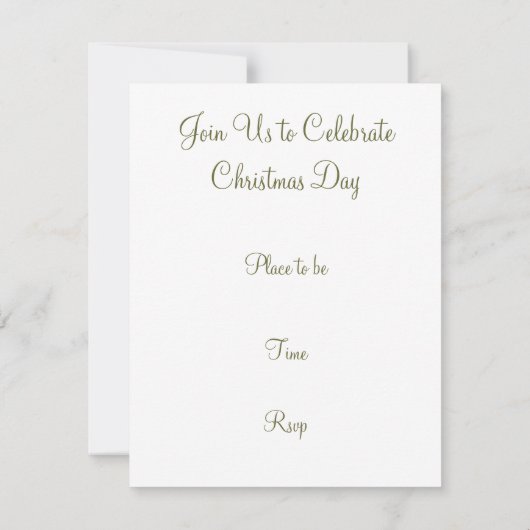 Uitnodiging voor kerstfeestdagen (Achterkant)