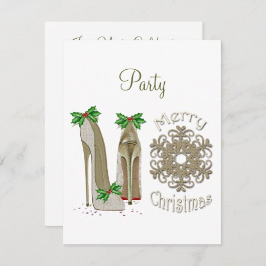 Uitnodiging voor kerstfeestdagen (Voorkant / Achterkant)