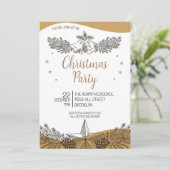 Uitnodiging voor kerstfeestdagen (Staand voorkant)