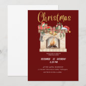 Uitnodiging voor kerstfeestdagen (Voorkant / Achterkant)