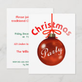 Uitnodiging voor kerstfeestdagen (Voorkant / Achterkant)