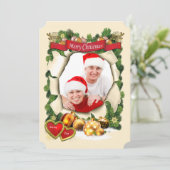 Uitnodiging voor kerstfeestdagen (Staand voorkant)