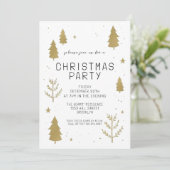 Uitnodiging voor kerstfeestdagen (Staand voorkant)