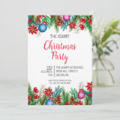 Uitnodiging voor kerstfeestdagen (Staand voorkant)