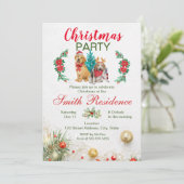 Uitnodiging voor kerstfeestdagen (Staand voorkant)