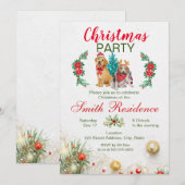 Uitnodiging voor kerstfeestdagen (Voorkant / Achterkant)