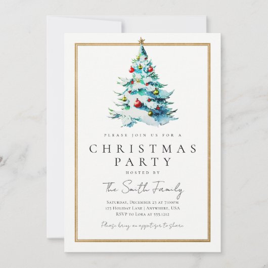 Uitnodiging voor kerstfeestdagen (Voorkant)