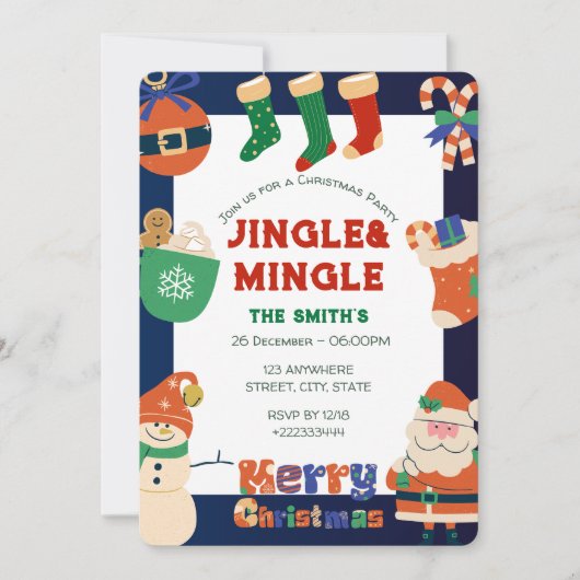 Uitnodiging voor kerstfeestdagen (Voorkant)