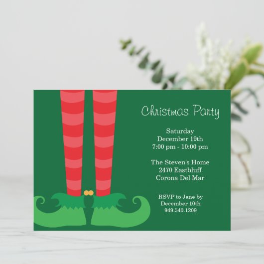 Uitnodiging voor kerstfeestdagen (Staand voorkant)