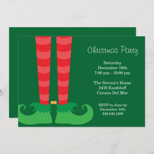 Uitnodiging voor kerstfeestdagen (Voorkant / Achterkant)