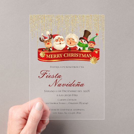 Uitnodiging voor kerstfeestdagen (Insitu (Draagbaar))