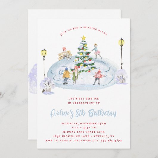 Uitnodiging voor kerstfeestdagen (Voorkant / Achterkant)