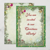 Uitnodiging voor kerstfeestdagen (alle tekst kan w (Voorkant / Achterkant)