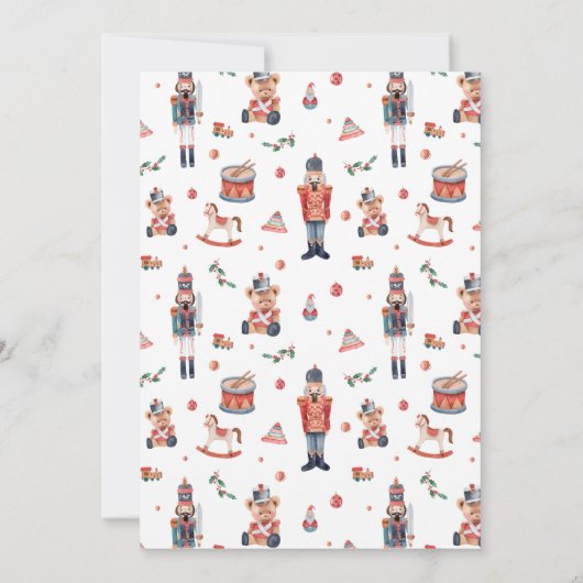 Uitnodiging voor kerstfeestdagen Baby shower (Achterkant)